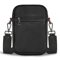 Onyx / Leather Vertical Cross-Body Bag *Drop Ship*