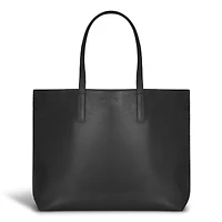 Onyx / Leather Open Tote *Drop Ship*