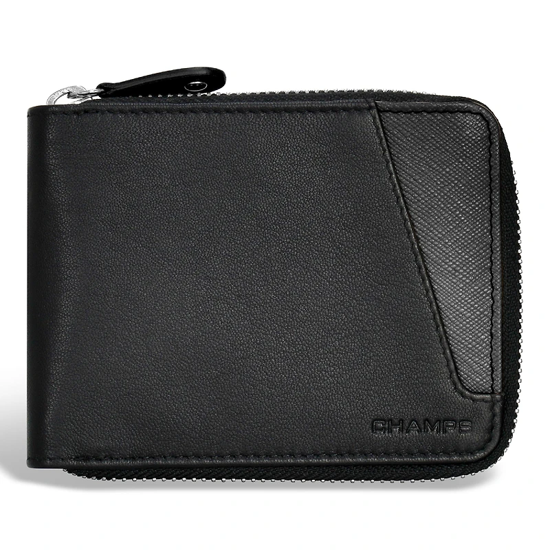 Iconic / Leather Zip Around Wallet *Drop Ship*