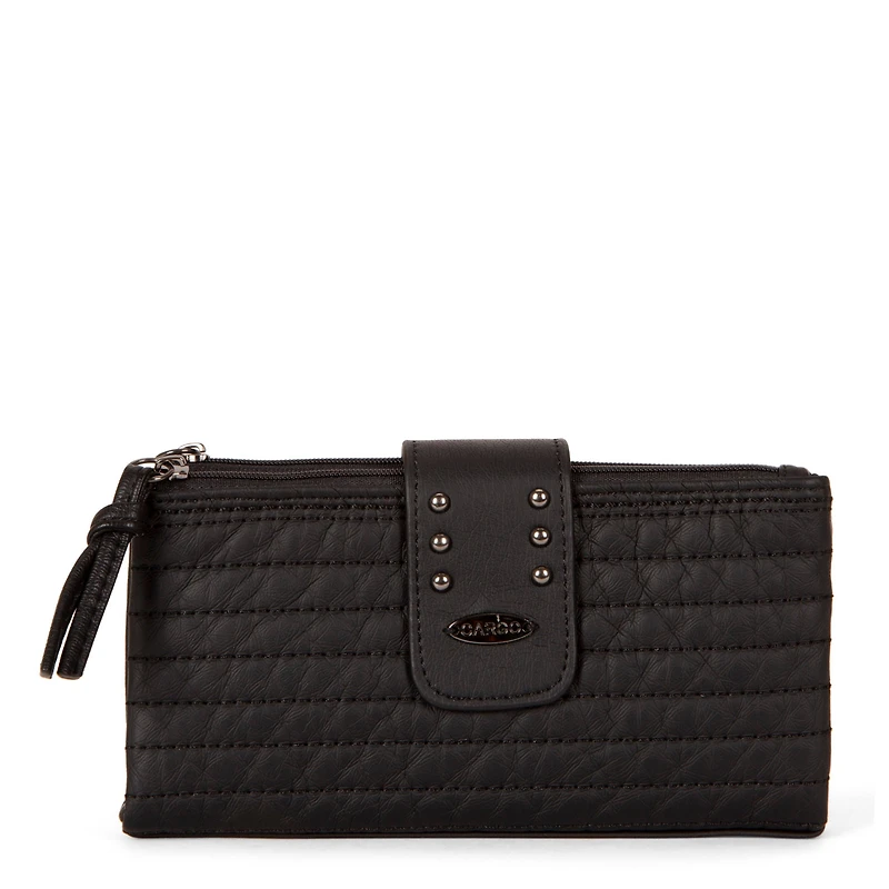 Bifold Quilted Wallet with Snap Closure