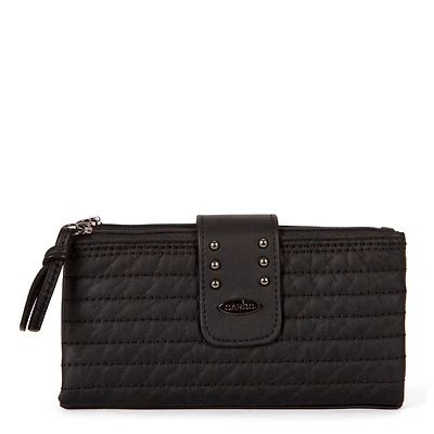 Bifold Quilted Wallet with Snap Closure