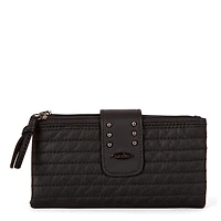 Bifold Quilted Wallet with Snap Closure
