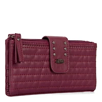 Bifold Quilted Wallet with Snap Closure