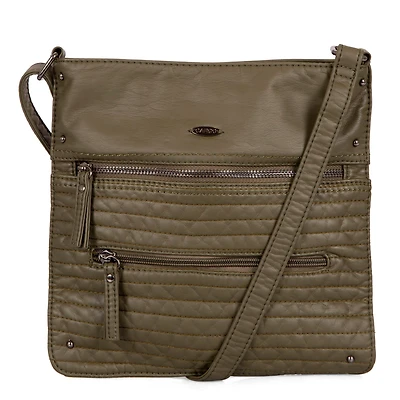Quilted Multi Zip Crossbody
