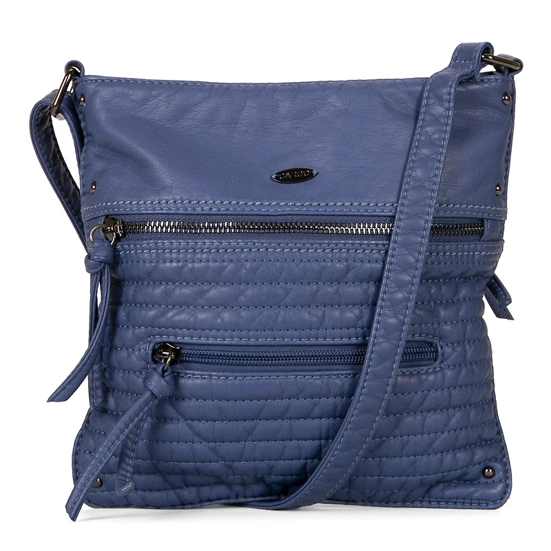 Sac bandoulière matelassé à multiples fermetures