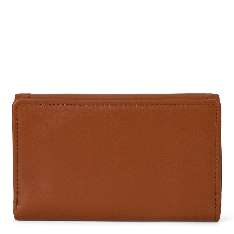 Portefeuille à rabat en cuir RFID Kara