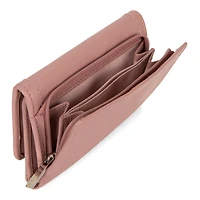 Portefeuille à rabat en cuir RFID Kara