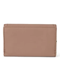 Portefeuille à rabat en cuir RFID Kara