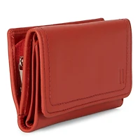 Portefeuille à rabat en cuir RFID Kara