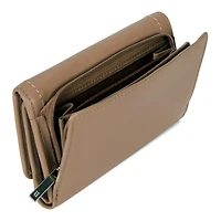 Portefeuille à rabat en cuir RFID Kara