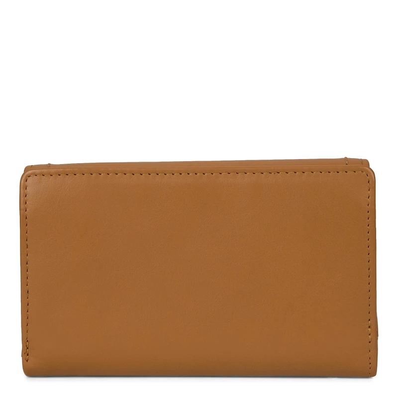 Portefeuille à rabat en cuir RFID Kara