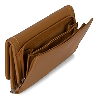 Portefeuille à rabat en cuir RFID Kara