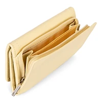 Portefeuille à rabat en cuir RFID Kara