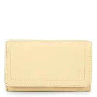 Portefeuille à rabat en cuir RFID Kara