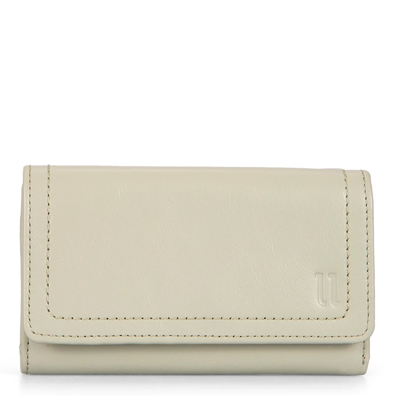 Portefeuille à rabat en cuir RFID Kara