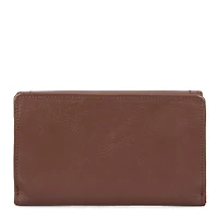 Portefeuille à rabat en cuir RFID Kara
