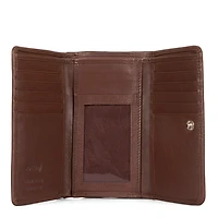 Portefeuille à rabat en cuir RFID Kara