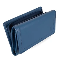 Portefeuille à rabat en cuir RFID Kara