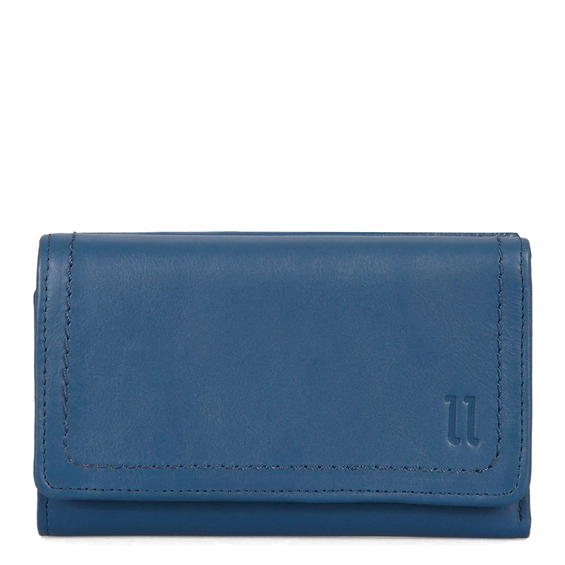 Portefeuille à rabat en cuir RFID Kara