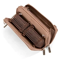 Portefeuille à bandoulière accordéon en cuir Karine RFID