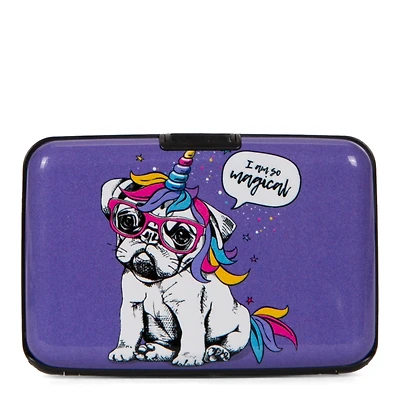 Aluminum Card Holder Magical Pug