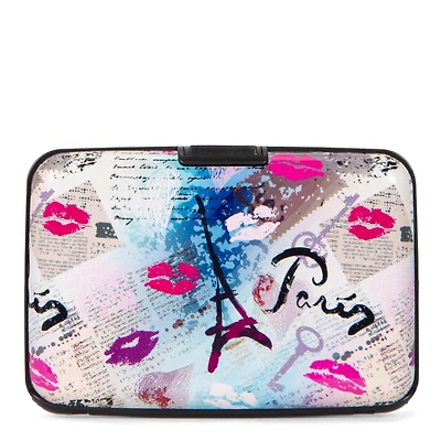 Porte-cartes en aluminium Kiss to Paris
