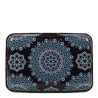 Porte-Cartes Aluminium Mandala Turquoise