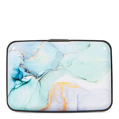 Porte-Cartes Aluminium Nuage Turquoise