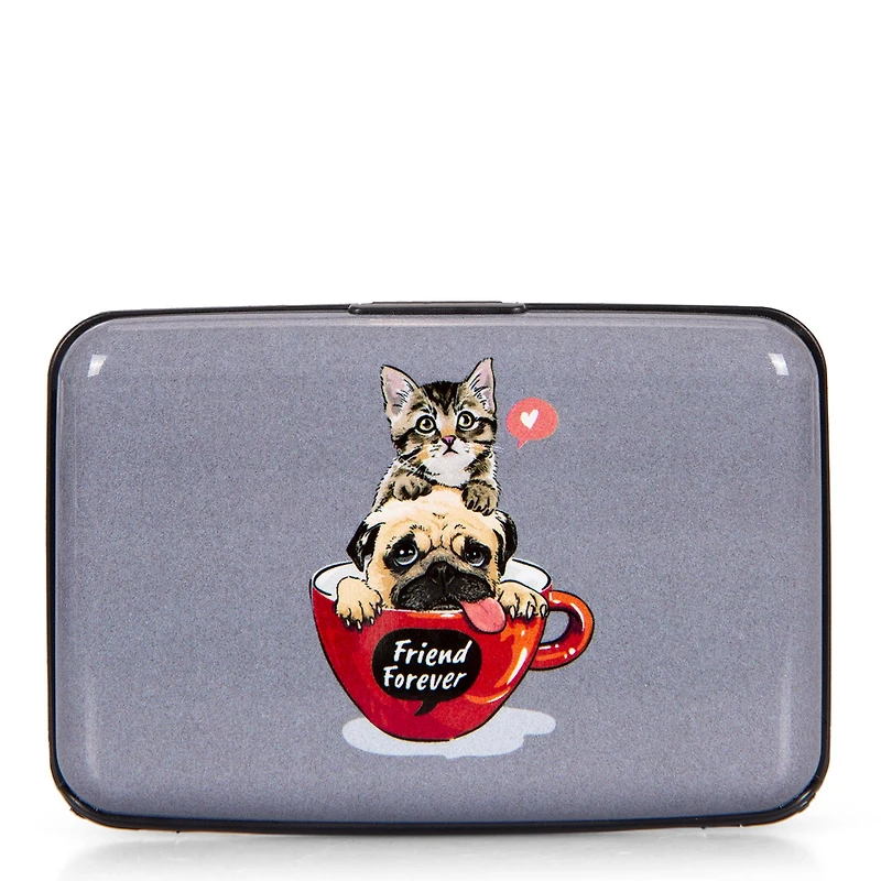 Porte-cartes en aluminium Friend Forever