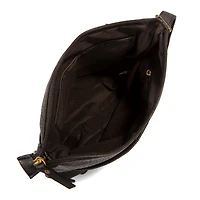 Pebbled N/S Crossbody Bag