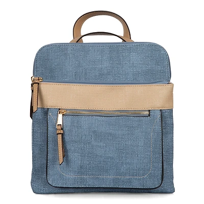 Sac à dos convertible en faux lin