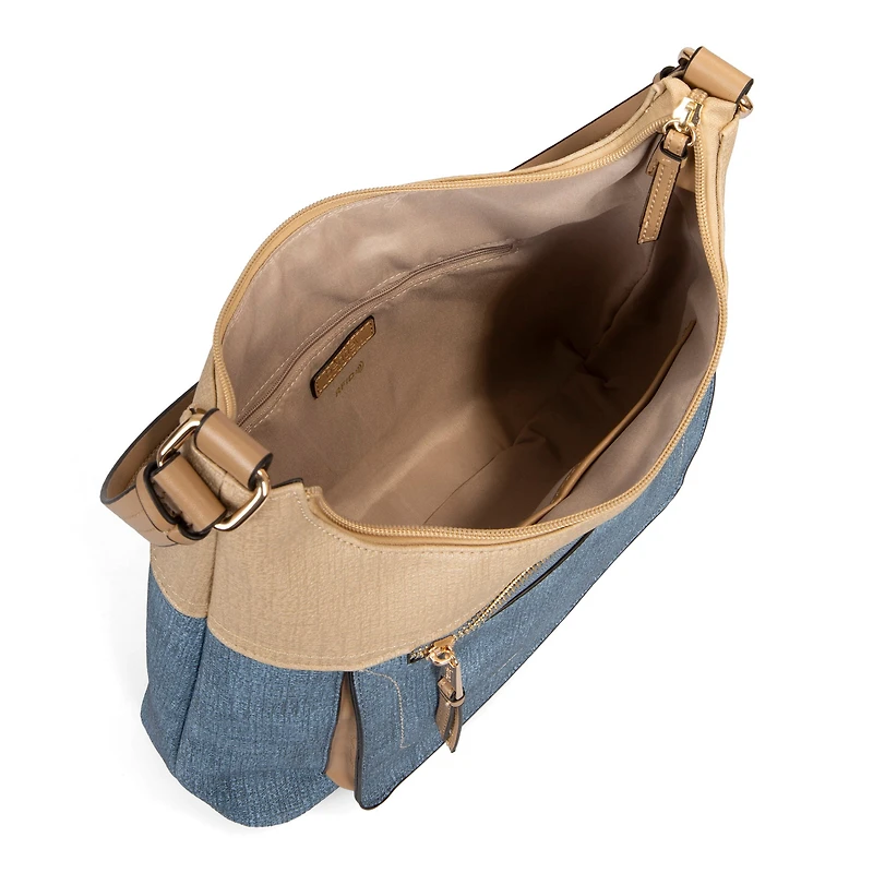 Sac hobo RFID en faux lin