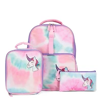 Ensemble de sac à dos 3 pièces licorne rose