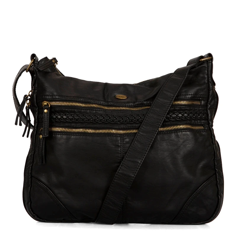 Braided Expandable Large Crossbody Bag