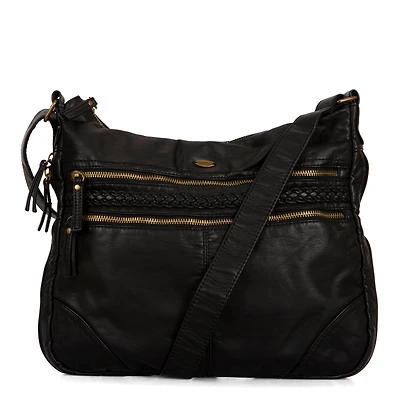 Braided Expandable Large Crossbody Bag