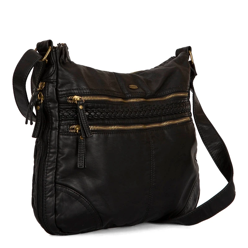Braided Expandable Large Crossbody Bag