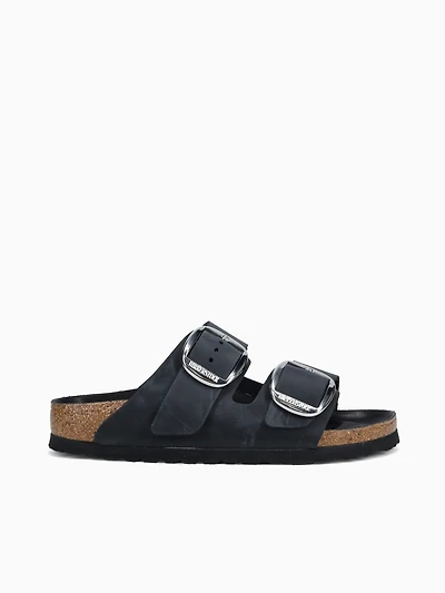 Arizona Big Buckle Black Oiled Leather