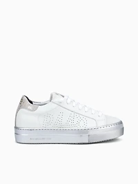 Thea White Pearlz leather