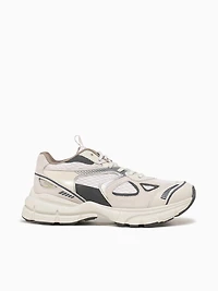 Marathon Runner  Beige Dark grey leather