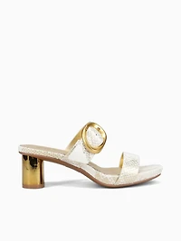 Ida White Gold Leather