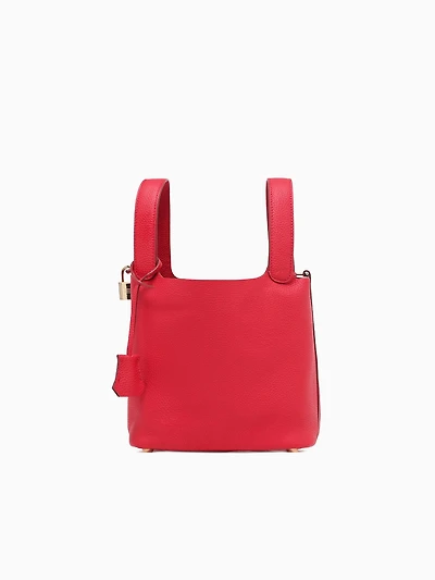 Skandia Top Handle Red Leather