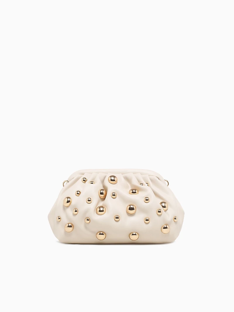 Carey Kisslock Clutch Oatmilk