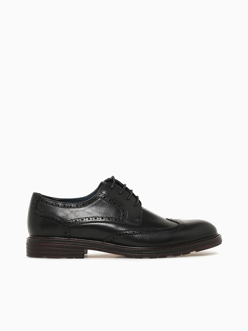 Comodoro Black Brushed Calf Leather