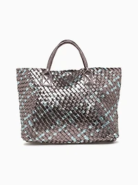 Woven Tote Pewter Multi
