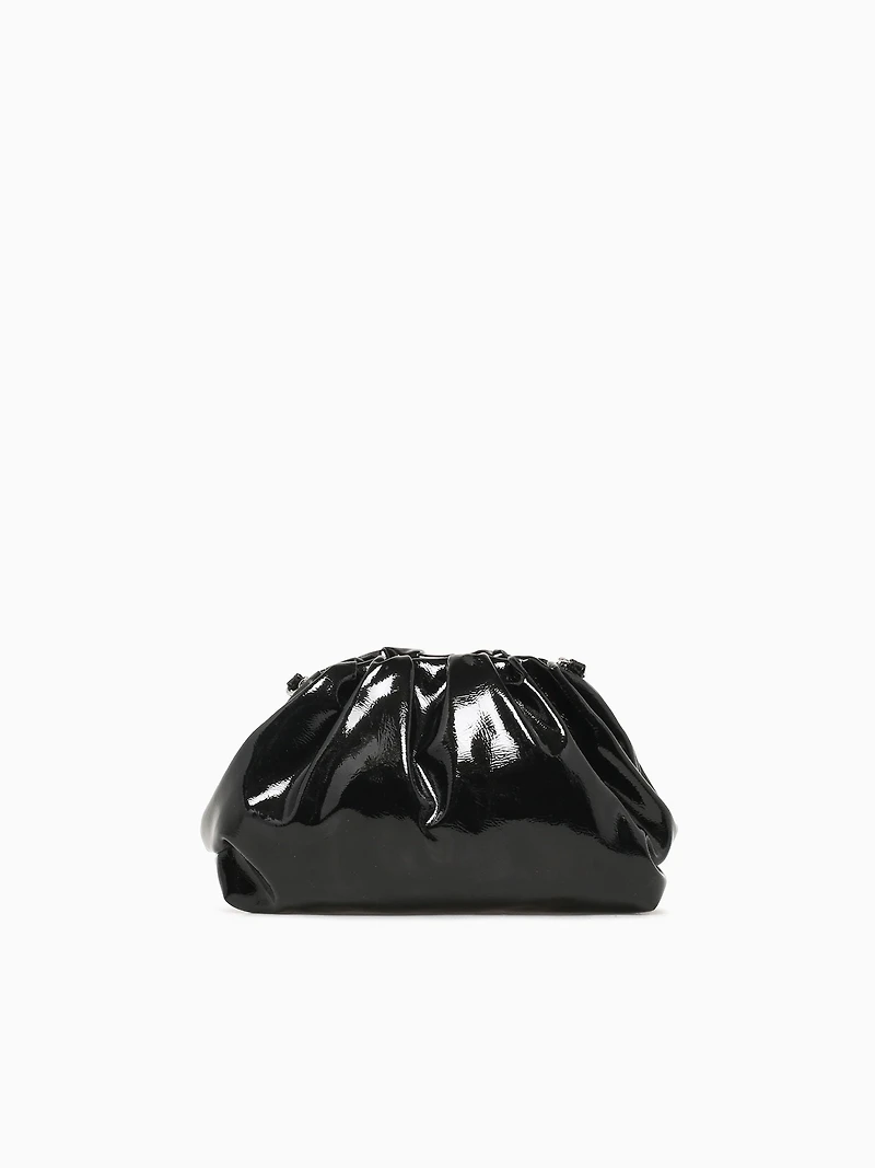 Tb Tila Clutch Black Crinkled Pat
