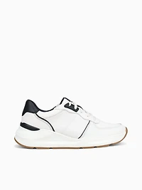 Blossom White Black leather