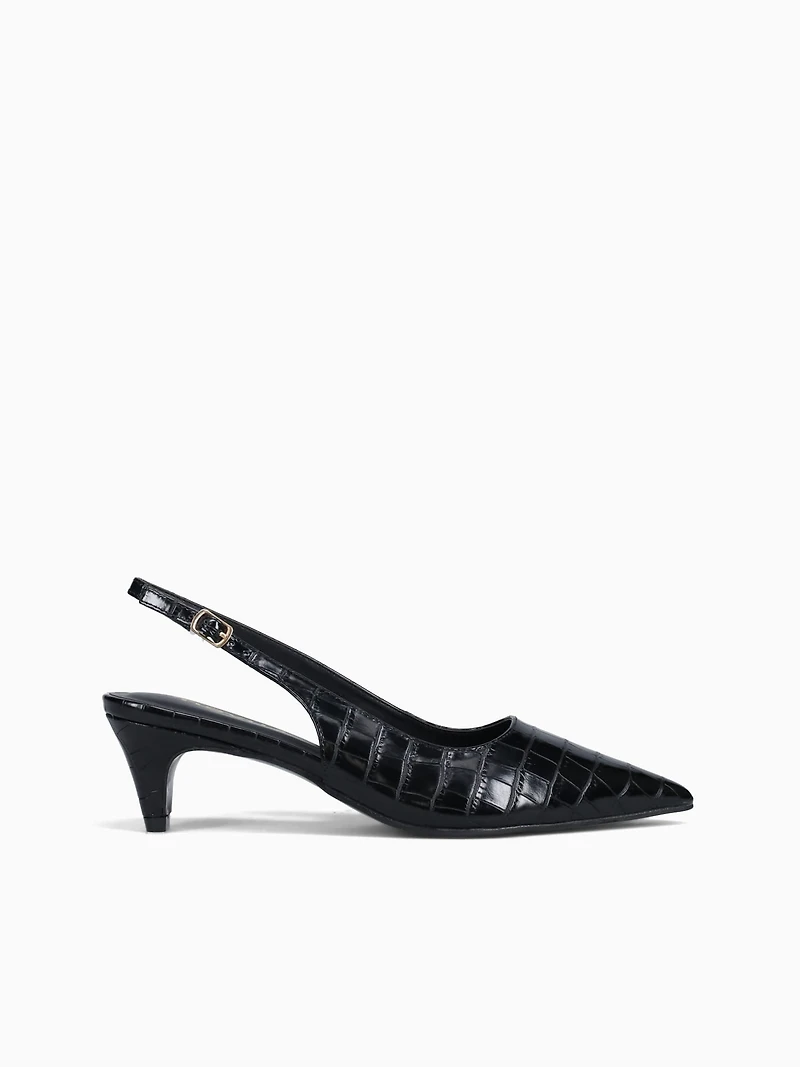 Maxi Black Croco Leather