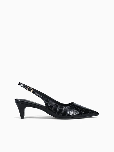 Maxi Black Croco Leather