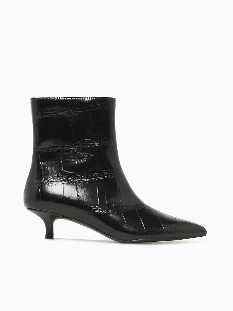 Lennon Black Croco Leather