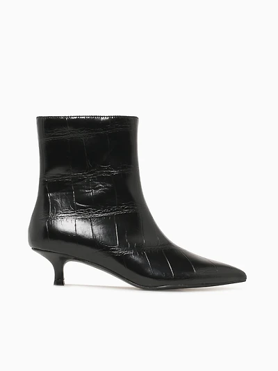 Lennon Black Croco Leather